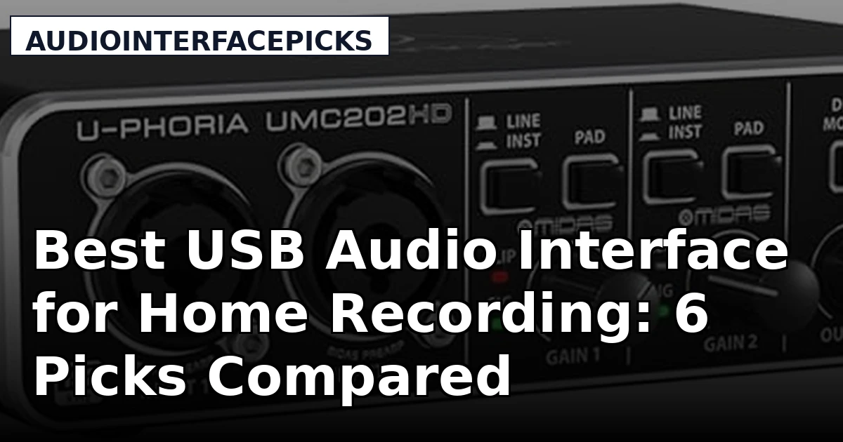 Best USB Audio Interface for Home Recording: 6 Picks Compared