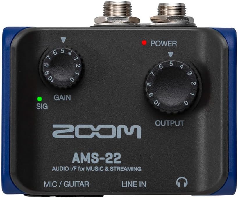 Zoom AMS-22 USB Audio Interface for Recording &amp; Streaming, 1 In / 2 Out