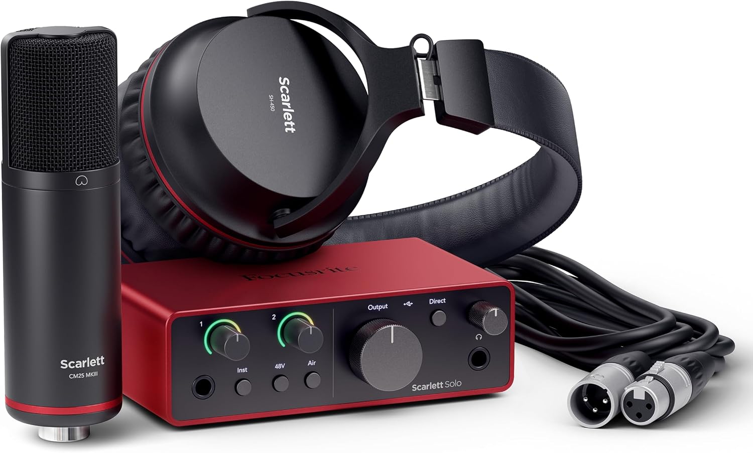 Focusrite Scarlett Solo Studio 4th Gen USB-C Audio Interface Bundle