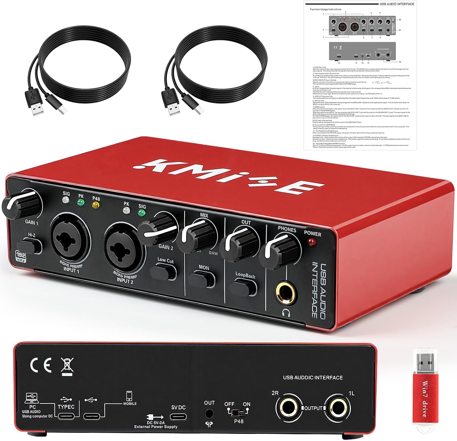 Kmise USB Audio Interface